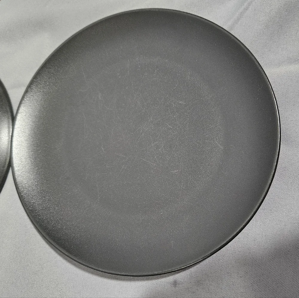 Ikea of Sweden 12011 Solid Black Matte Round Stoneware 8